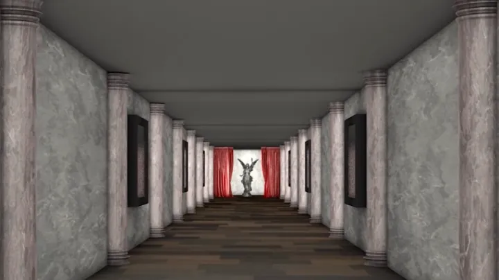 Galerie de musée modélisée en 3D